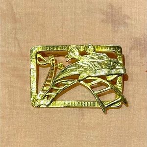 Gold plated roller coaster pin